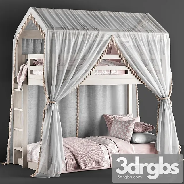 RH Cole House Bunk Bed 3D Model Free