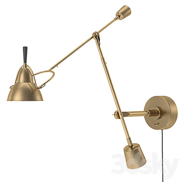 RH - Counterpoise Swing-Arm Sconce 3D Model