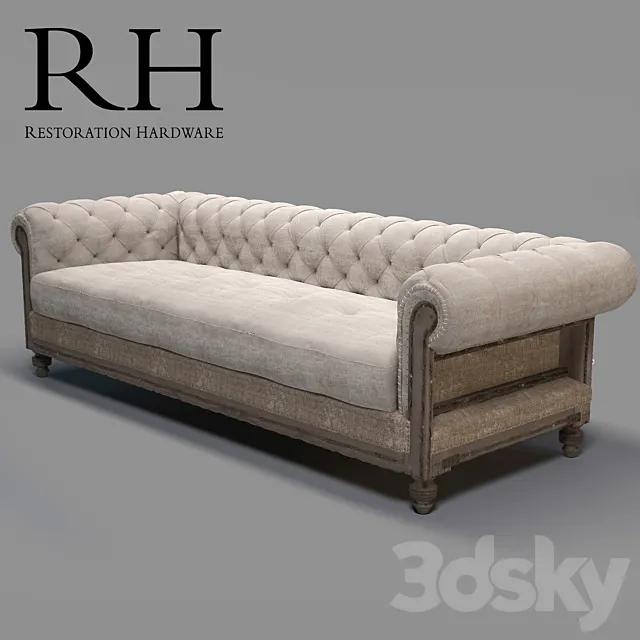 RH-Deconstructed Chesterfield Upholstered Sofas 3DModel
