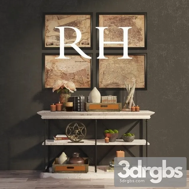 RH Decor Console 3D Model Free