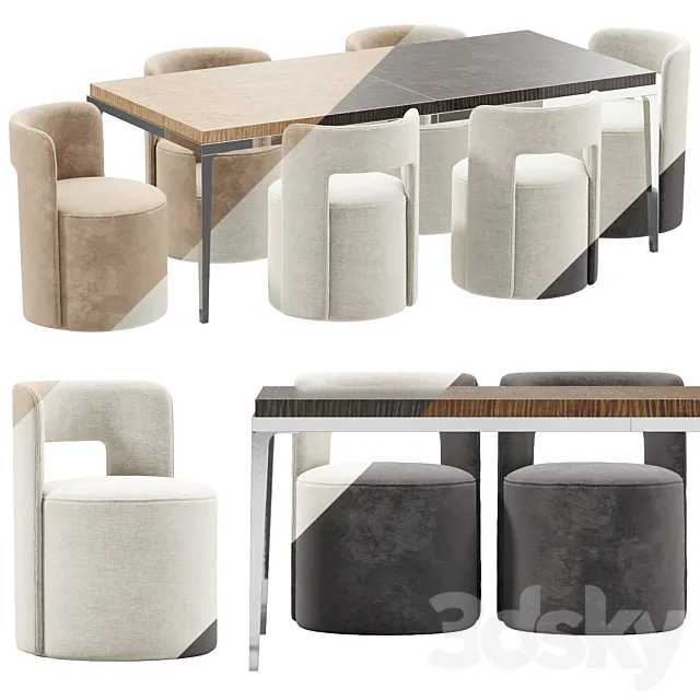 RH DINING SET 5 3D Model