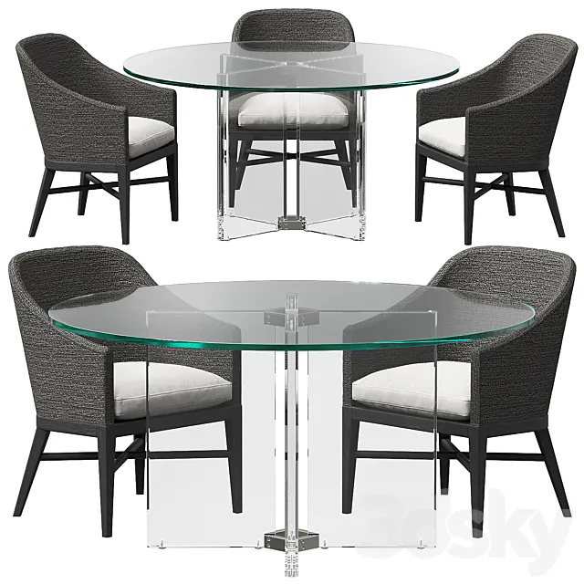 RH DINING SET 9 3D Model