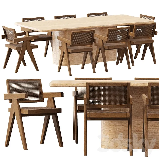 RH DINING SET_1 3D Model