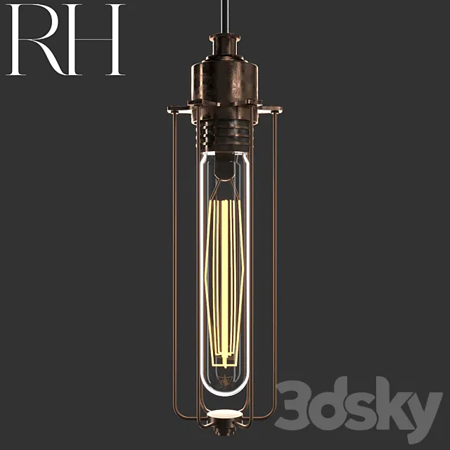 RH Edison Caged Pendant 3D Model