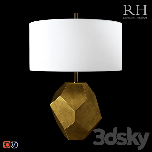 RH FACETED TABLE LAMP 3D Model