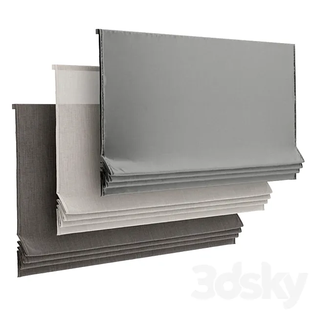 RH Flat Romain Shade 1500 mm 3DModel