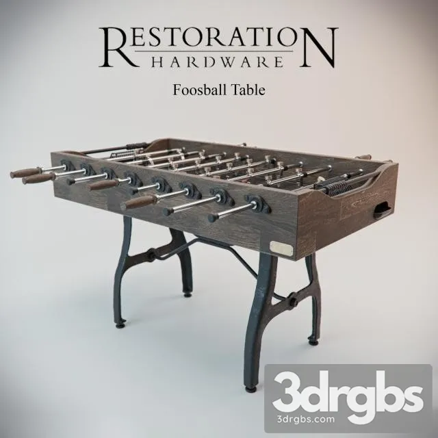 RH Foosball Table 3D Model Free