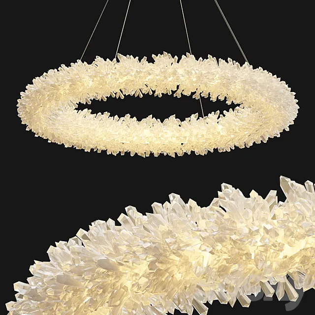 Rh Geode Quartz Chandelier 3D Model