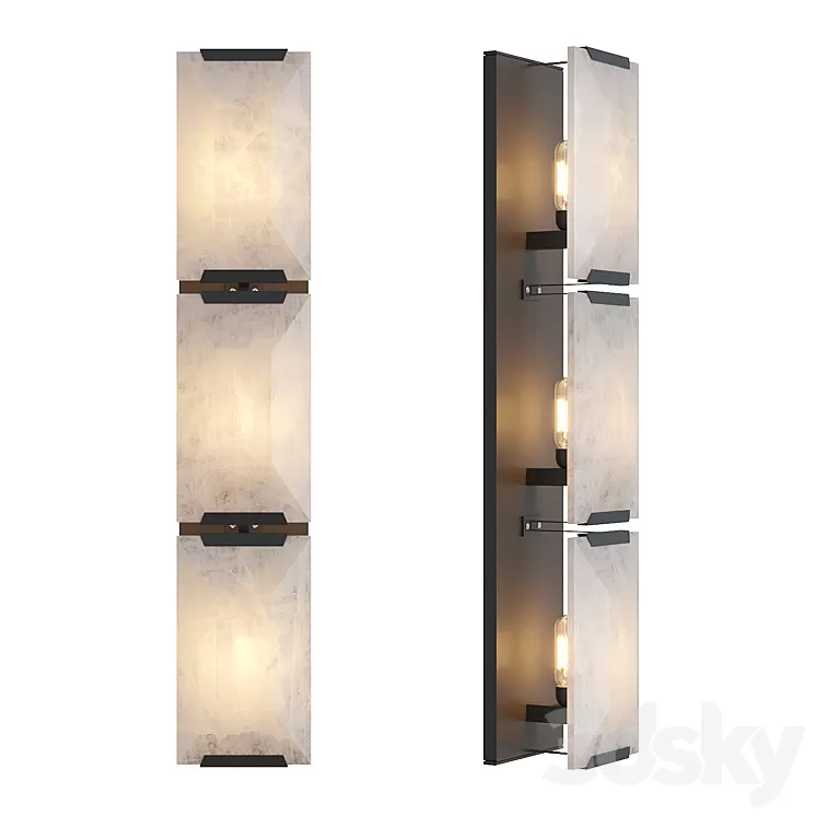 Rh Harlow Calcite Linear Sconce 3D Model