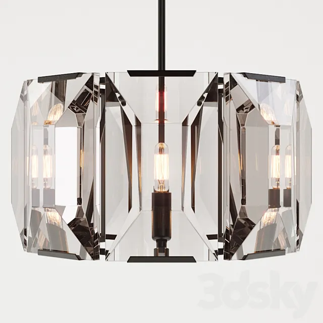 RH HARLOW CRYSTAL CHANDELIER 19 3D Model