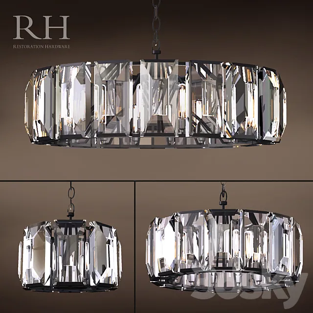 RH HARLOW CRYSTAL CHANDELIER SET of 3 Free Download