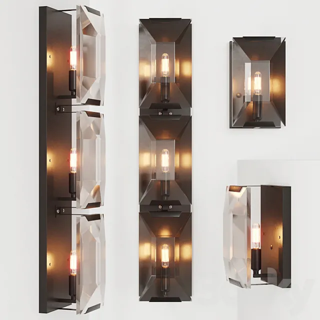 RH HARLOW CRYSTAL SCONCE. TRIPLE SCONCE 3DModel