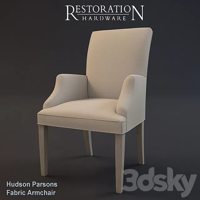 RH Hudson Parsons Fabric Armchair 3DModel