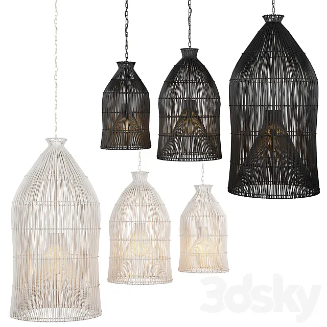 RH Indonesian fishing basket pendants 3D Model