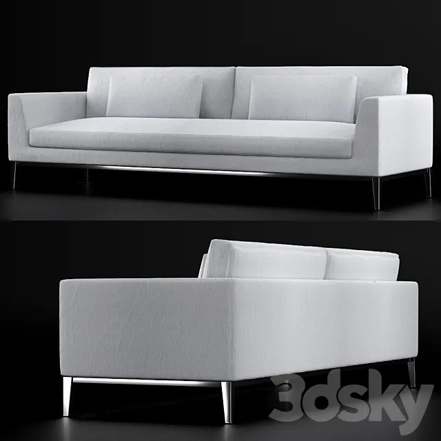 RH-ITALIA TAPER ARM FABRIC SOFA 3D Model
