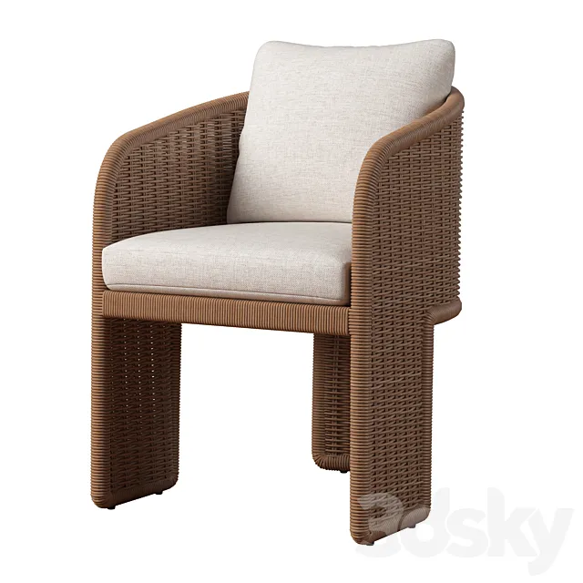 RH LA PAZ DINING CHAIR 3D Model