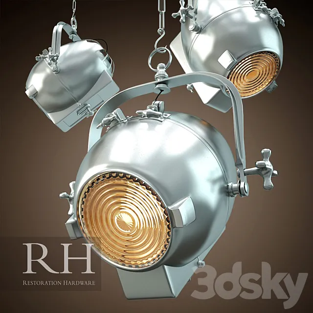 RH LANGLEY PENDANT COLLECTION (2 size) 3DModel