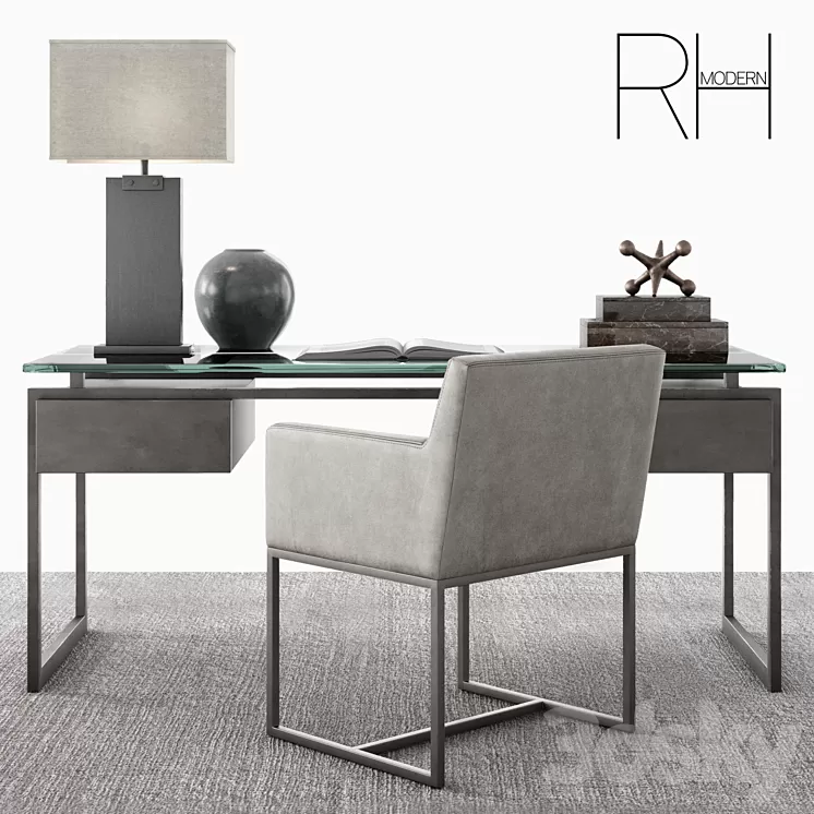 RH Latour Desk Set 3D Model