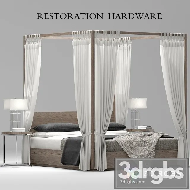 RH Machinto Bed 3D Model Free