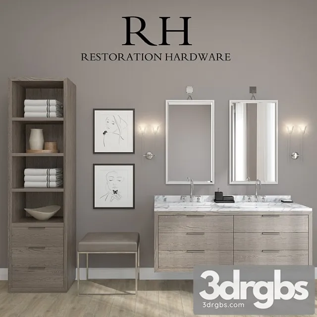 Rh Machinto Floating Vessel Vanity Sink 3D Model Free