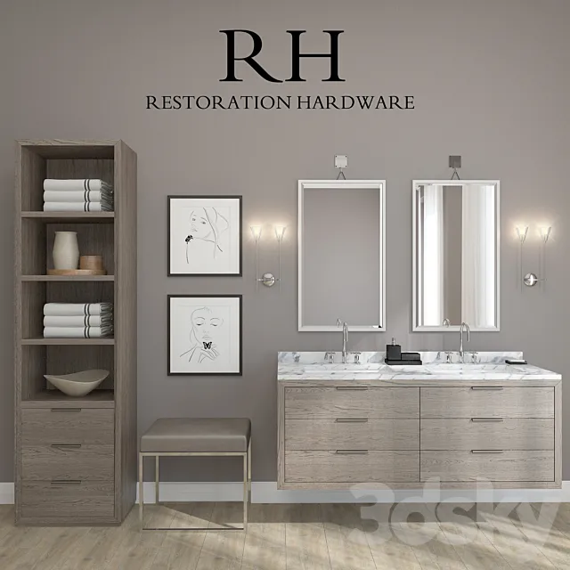RH Machinto floating vessel vanity sink 3DModel