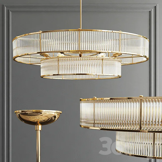 RH Marais Round Chandelier 3D Model