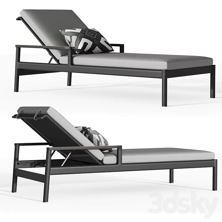 Rh Marino Aluminum Chaise 3D Model