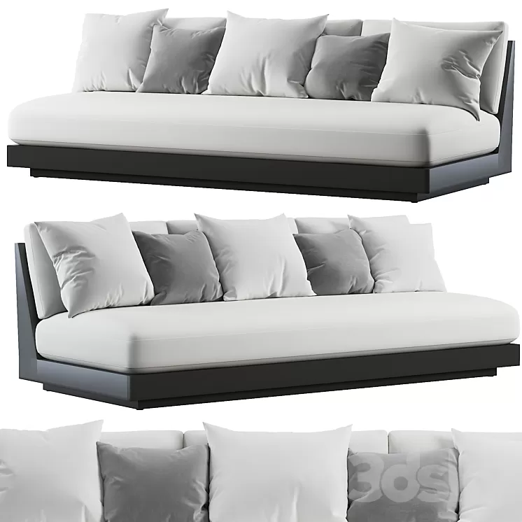RH | Maya Aluminum Sofa Collection - Slate 3D Model