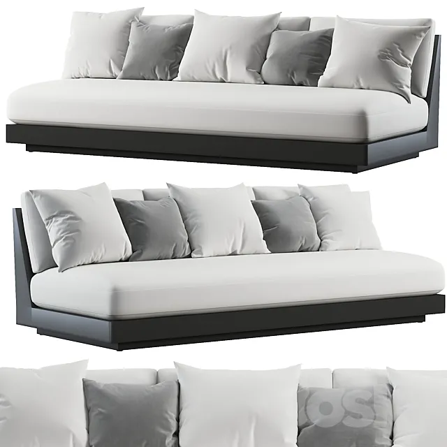 RH | Maya Aluminum Sofa Collection - Slate 3DModel
