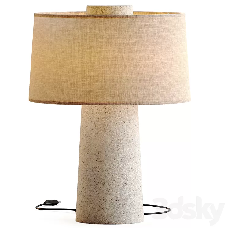 RH Merritt Marble Table Lamp 3D Model Free