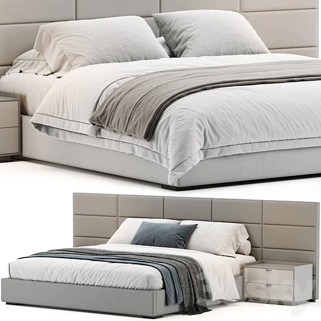 RH Modena Bed 3D Model