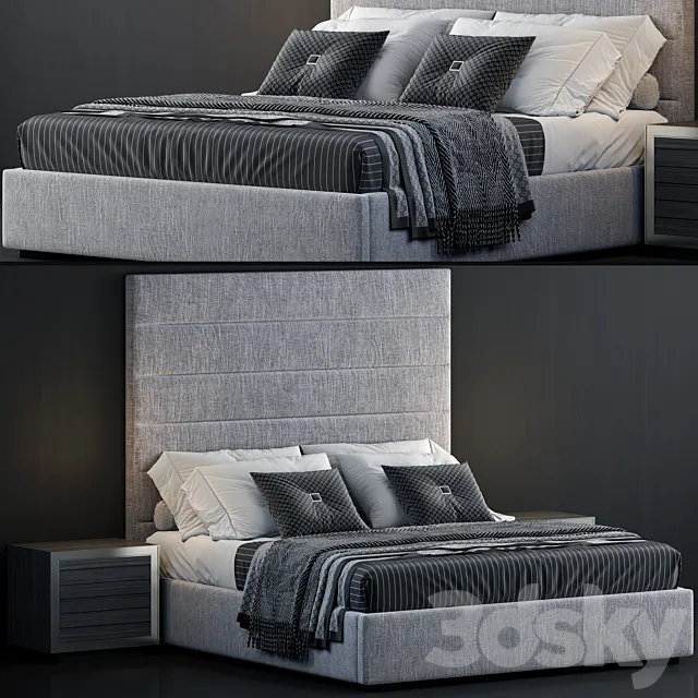 RH Modena Horizontal Channel Panel Fabric Platform Bed Free Download