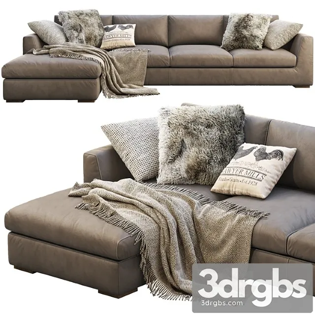 Rh Modena Taper Arm Chaise Sectional Sofa 3D Model Free