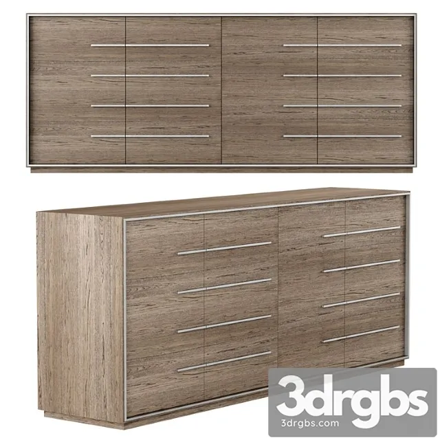 Rh Modern Calvin Panel 4 Door Sideboard 3D Model Free