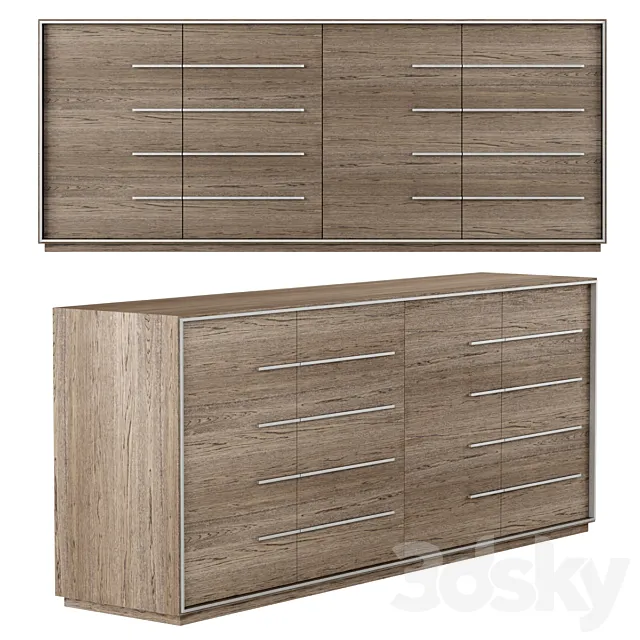 RH Modern Calvin panel 4-door sideboard 3D Model