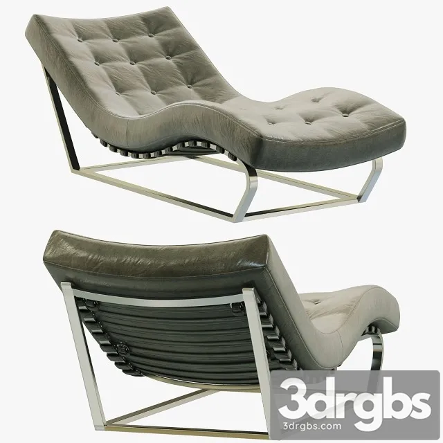 RH Modern Heath Box Leather Chaise 3D Model Free