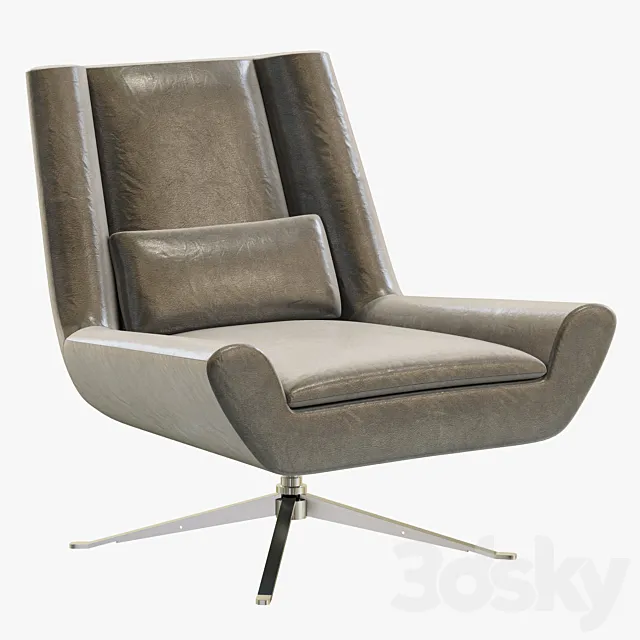 RH Modern Luke Leather Chair 3D Model