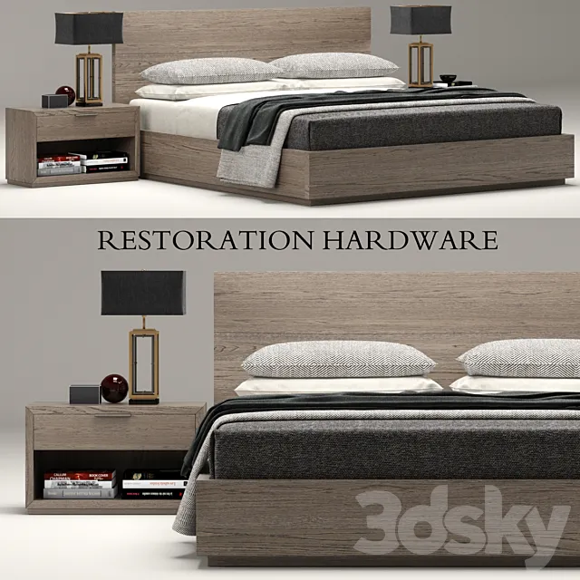 RH Modern Machinto bed 3DModel