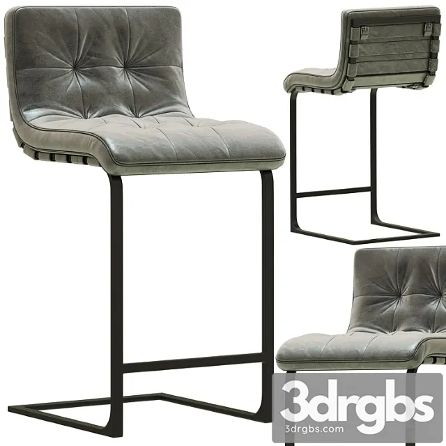 Rh modern rossi leather stool 2 3D Model Free