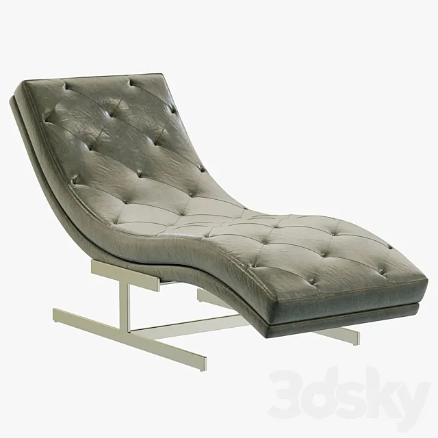 RH Modern Royce Leather Chaise 3DModel
