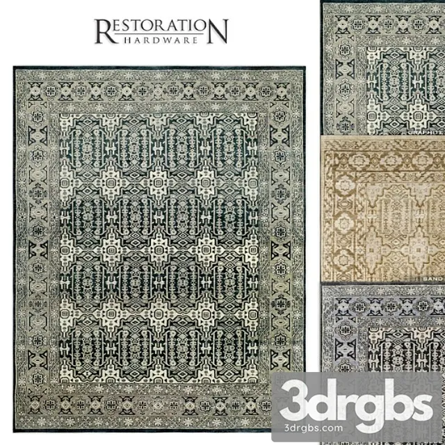 Rh moderne geometric rug 20 3D Model Free
