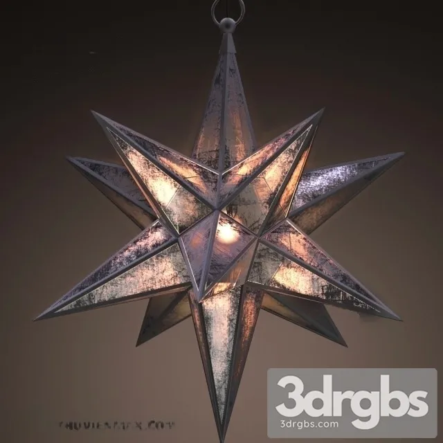 RH Moravian Star Pendant 3D Model Free