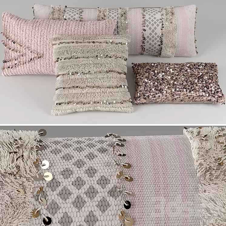 RH Morrocan Pillows 3D Model