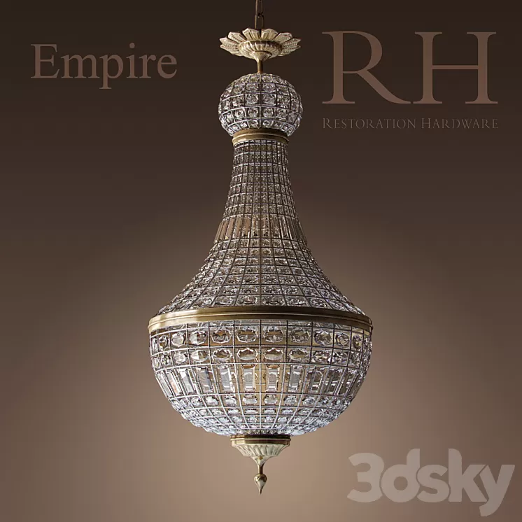 RH mpire crystal chandelier 3D Model