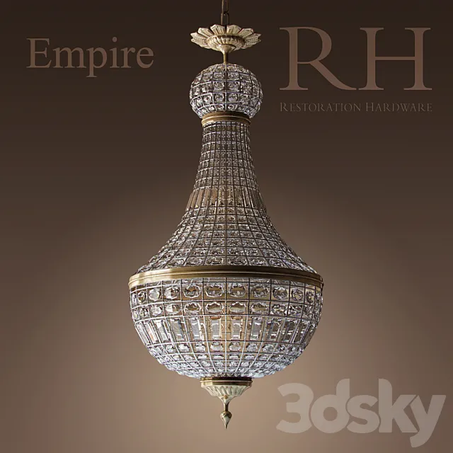 RH mpire crystal chandelier 3DModel