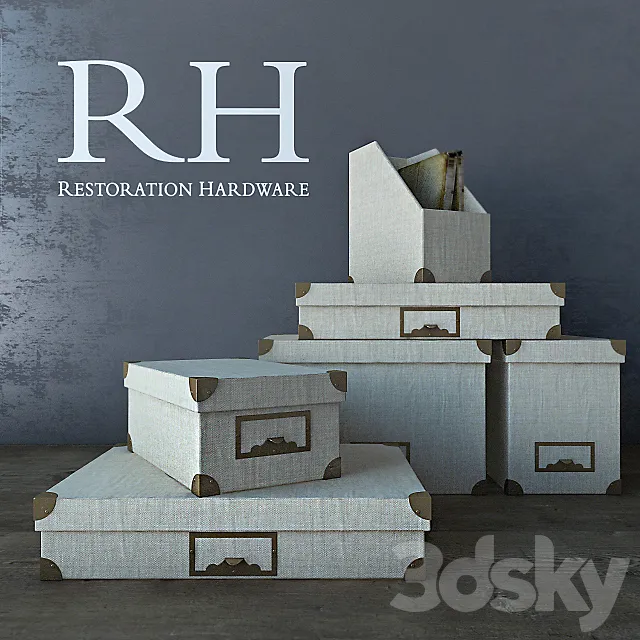 RH Office Storage Accessories 3DModel