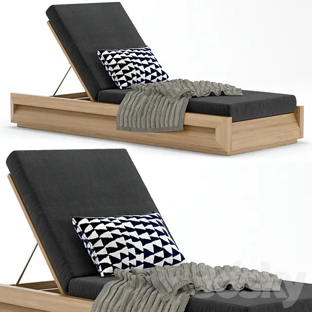 RH Outdoor Paloma chaise 3D Model