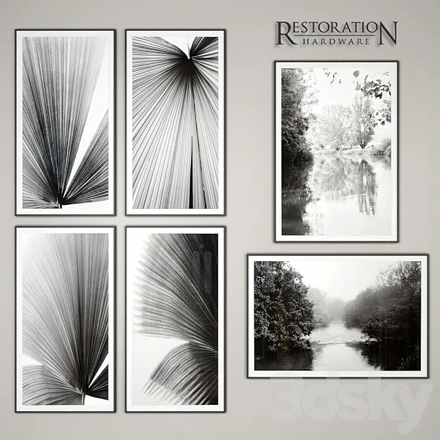 RH Palm Fronds Art 3D Model