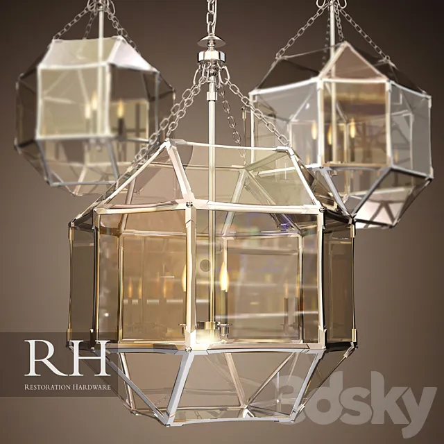 RH PARISIAN OCTAGONAL CHANDELIER (3 size) 3D Model
