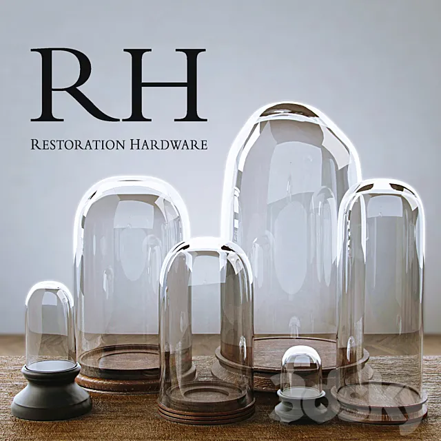 RH PETITE GLASS CLOCHE COLLECTION 3DModel